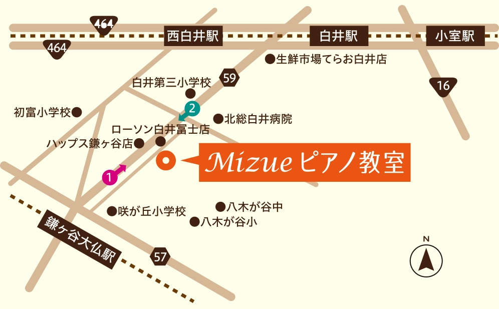 高野台校のマップ